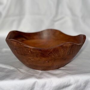 Handcrafted wooden bowl